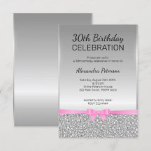 Grauer Glitzer 30. Geburtstag