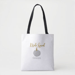 Grauer goldener Kürbis Tasche