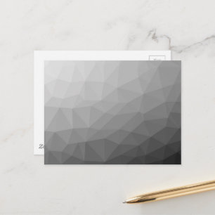 Grauer Gradient-Geometrischer-Netzmuster Postkarte