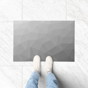 Grauer Gradient-Geometrisches-Netzmuster Fußmatte