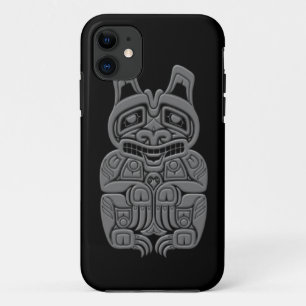Grauer Haida-Geist betrifft Schwarzes Case-Mate iPhone Hülle