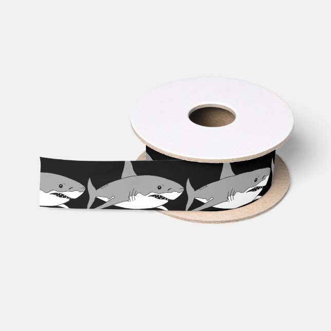 Grauer Haifisch Satinband (Spule)