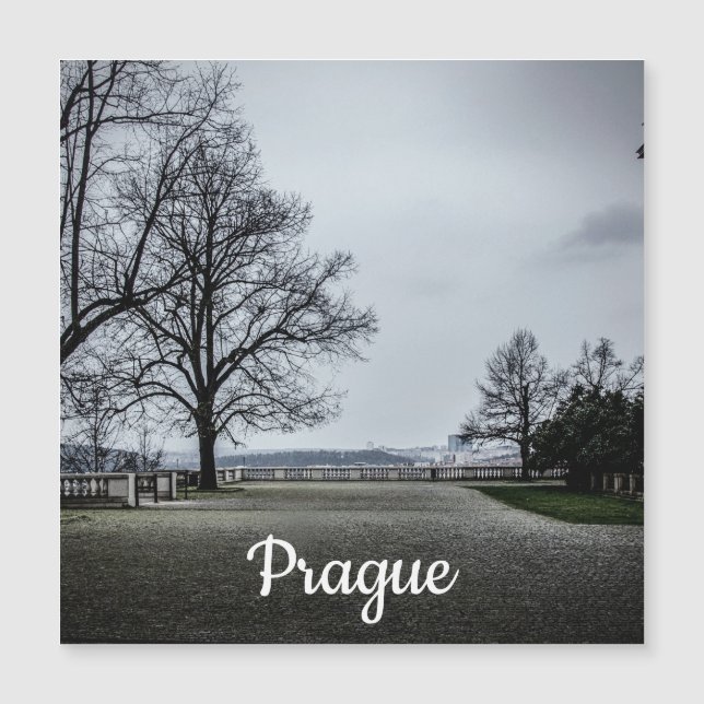 Grauer Herbsttag im Prager Magnet (Vorderseite)