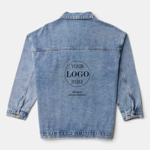 Grauer Hintergrund für benutzerdefinierte Logos Jeansjacke
