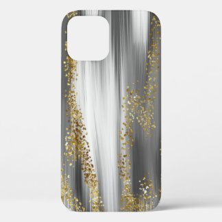 Grauer Hintergrund mit Goldglitterart, Gold, Golde Case-Mate iPhone Hülle