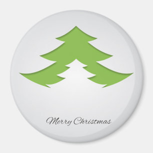 Grauer Hintergrund mit Weihnachtsbaum Magnet