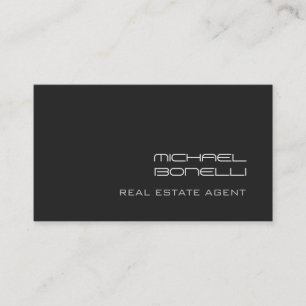 Grauer Hintergrund Real Anwesen Agent Business Car Visitenkarte