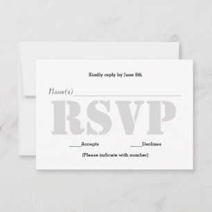 Grauer Hintergrund - RSVP-Antwortkarte RSVP Karte