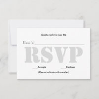 Grauer Hintergrund - RSVP-Antwortkarte