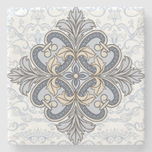 Grauer Italienischer Tile Stone Untersetzer 5