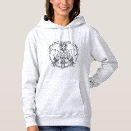 Grauer Kapuzenpullover, SBLT Göttin und Lotus Hoodie