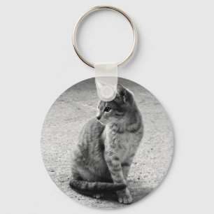 Grauer Katzen-Schlüsselanhänger Schlüsselanhänger