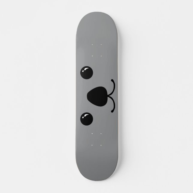 Grauer Koala-Tier-Gesichts-Entwurf Skateboard (Vorne)