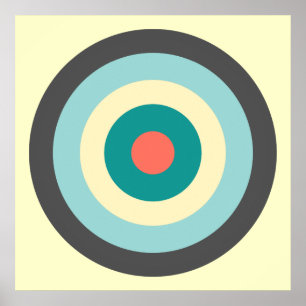 Grauer Kombinationsbullseye von Shirley Taylor Poster