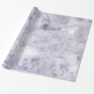 Grauer lila nebelhafter HintergrundWatercolor Geschenkpapier