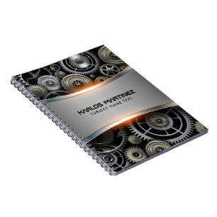 Grauer metallischer Hintergrund Notizblock