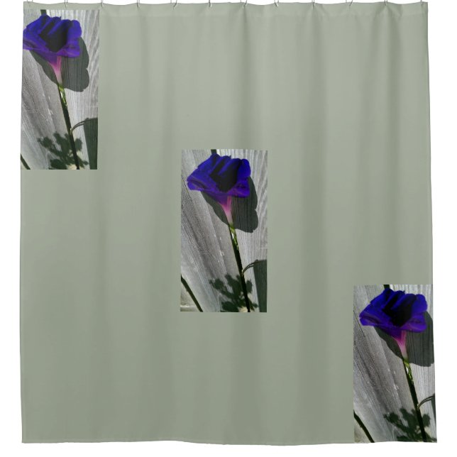 Grauer mit Blumenduschvorhang Duschvorhang (Vorderseite)
