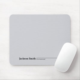 Grauer, moderner minimalistischer personalisierter mousepad