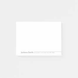 Grauer, moderner minimalistischer personalisierter post-it klebezettel