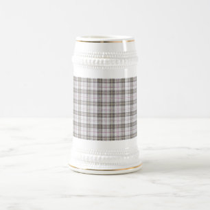 Grauer Modetartan Bierglas