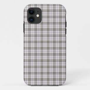 Grauer Modetartan iPhone 11 Hülle