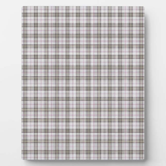Grauer Modetartan Fotoplatte (Vorderseite)