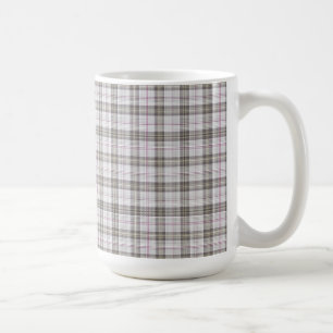 Grauer Modetartan Kaffeetasse