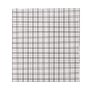 Grauer Modetartan kariert Notizblock