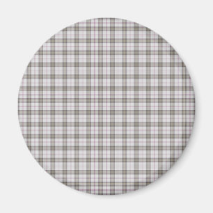 Grauer Modetartan Magnet