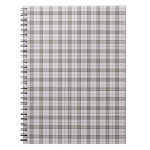 Grauer Modetartan Notizblock