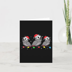 Grauer Papagei Bird WeihnachtsLICHT Funny Pet Xmas Karte