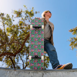 Grauer Papagei Dschungelträume Nahtloses Oberfläch Skateboard