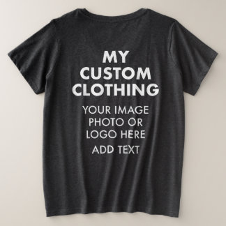 Grauer PLUS-T - SHIRT Personalisierter FRAUEN