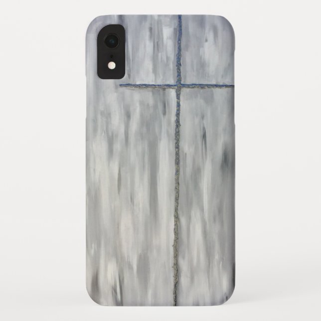 Grauer Quertelefon-Kasten Case-Mate iPhone Hülle (Rückseite)