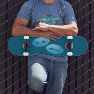 Grauer Riffhai, Yap Island - Fotodesign Skateboard
