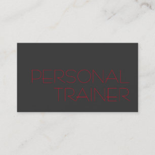 Grauer roter persönlicher Trainer-Fitness-Sport Visitenkarte