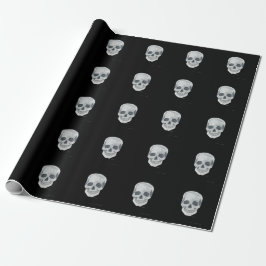 Grauer Schädel-MattPackpapier, 30" x 6' Geschenkpapier