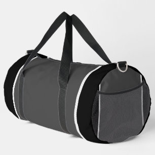 Grauer Schwarz-weißer Streifen Duffle Bag