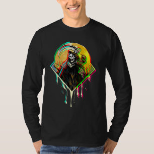 Grauer Sensenmann Kronengel des Todes Okkultist Va T-Shirt
