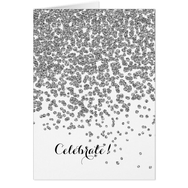 Grauer silberner Imitat-Glitzer (Vorne)