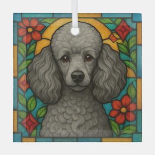 Grauer/Silberpfoten, "gestanztes Glas" Ornament Aus Glas