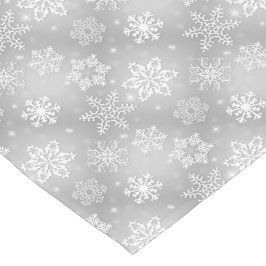 Grauer Snowflake Mustertisch Kurzer Tischläufer