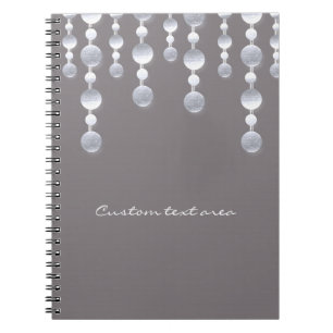 Grauer Spiegel Glam Glamour Chic Notizbuch Journal Notizblock