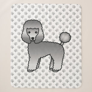 Grauer Spielzeugpudel Süßer Cartoon-Hund Sherpadecke