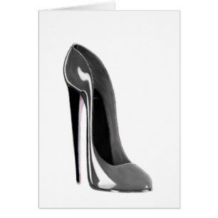 Grauer Stilett-Schuh
