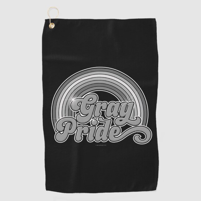 Grauer Stolz (Senior) Golfhandtuch (Vorderseite)