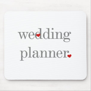 Grauer Text-Hochzeits-Planer Mousepad