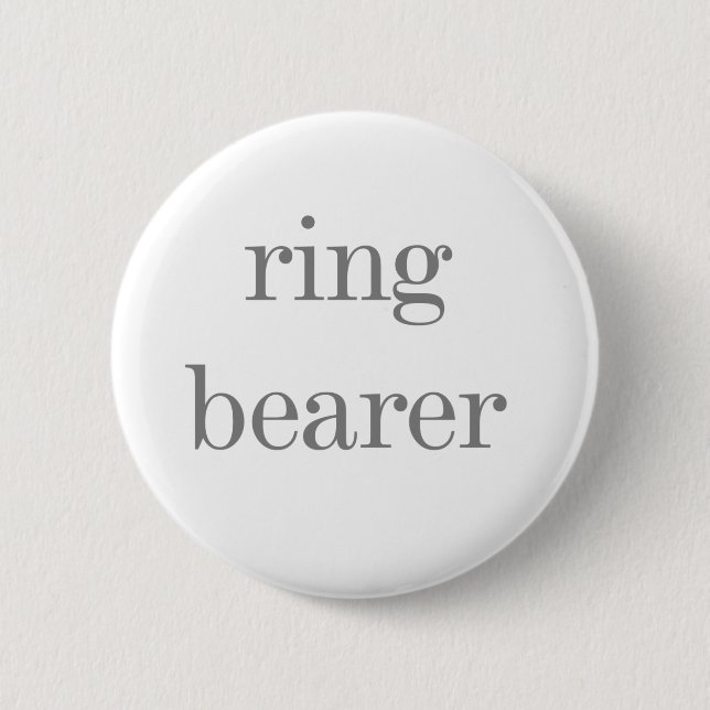 Grauer Text-Ring-Träger Button (Vorderseite)