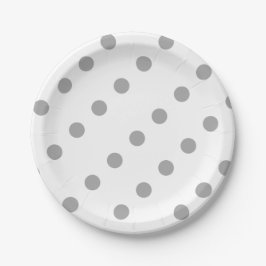 Grauer Tupfen-Pappteller Pappteller