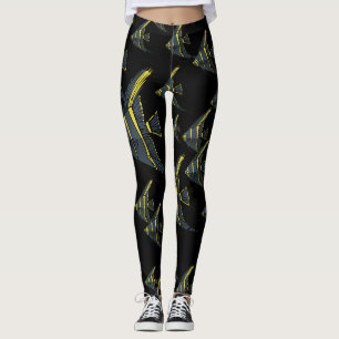 Grauer und gelber Kaiserfisch Leggings